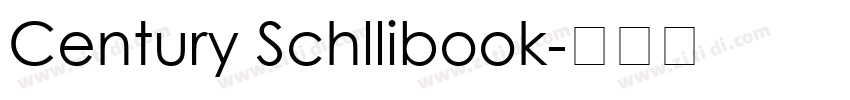 Century Schllibook字体转换